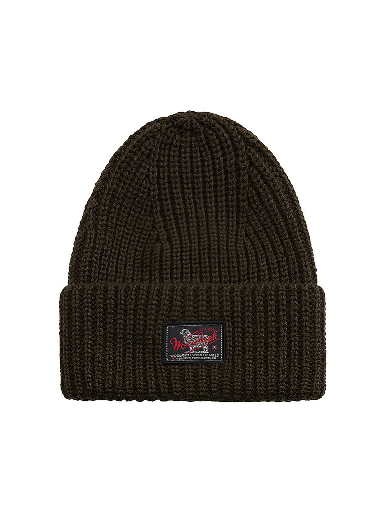 WOOLRICH Mütze - Haube WM PATCH olive