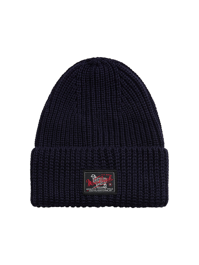 WOOLRICH Mütze - Haube WM PATCH dunkelblau
