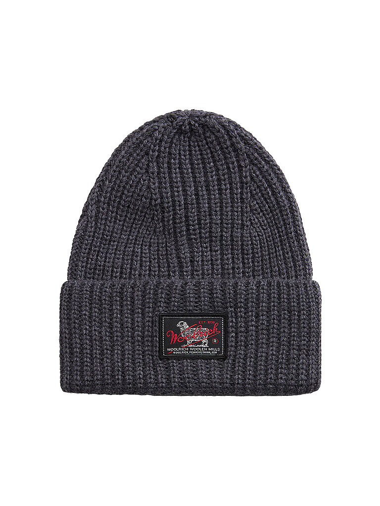 WOOLRICH Mütze - Haube WM PATCH grau