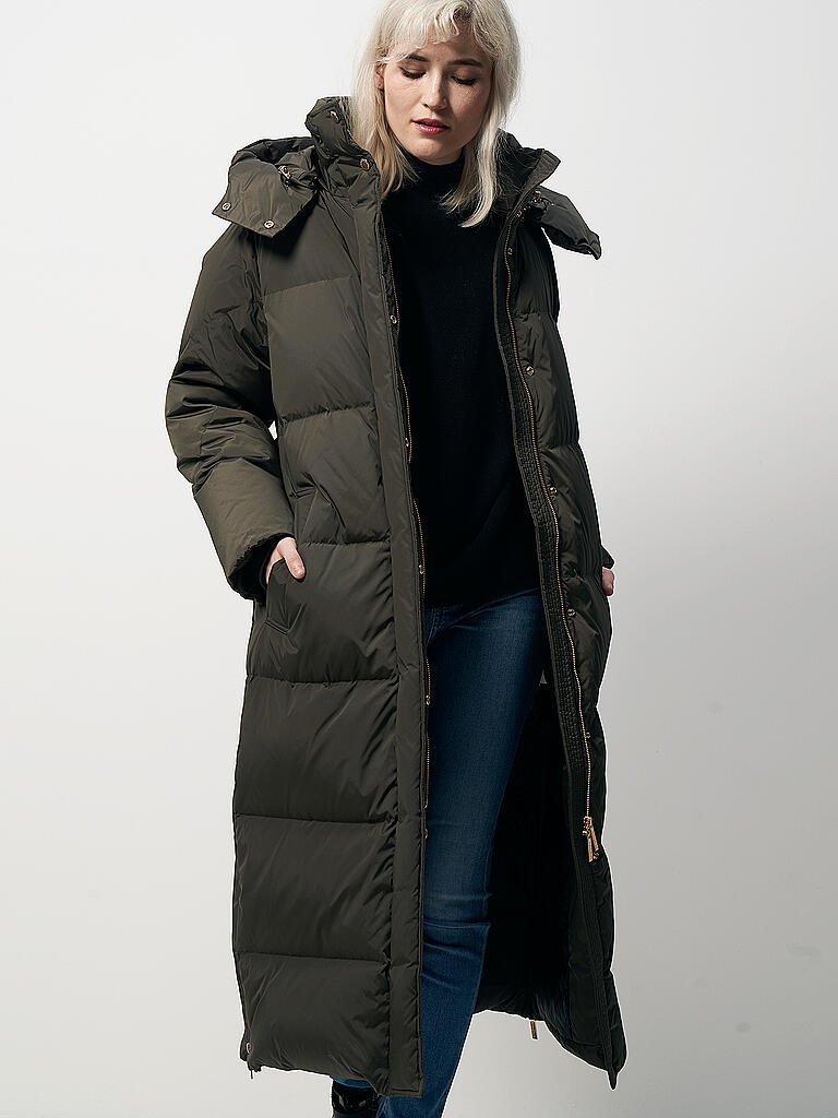 WOOLRICH | Daunenmantel Aurora Long | olive