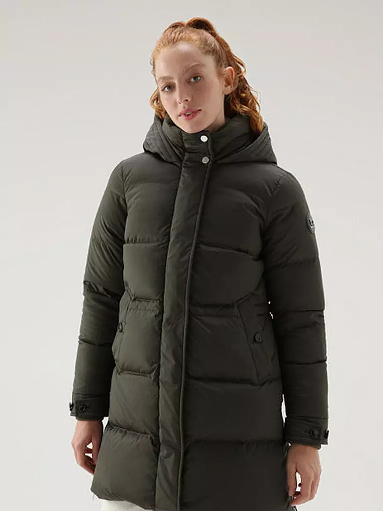 WOOLRICH | Daunensteppjacke ALSEA | hellgrün