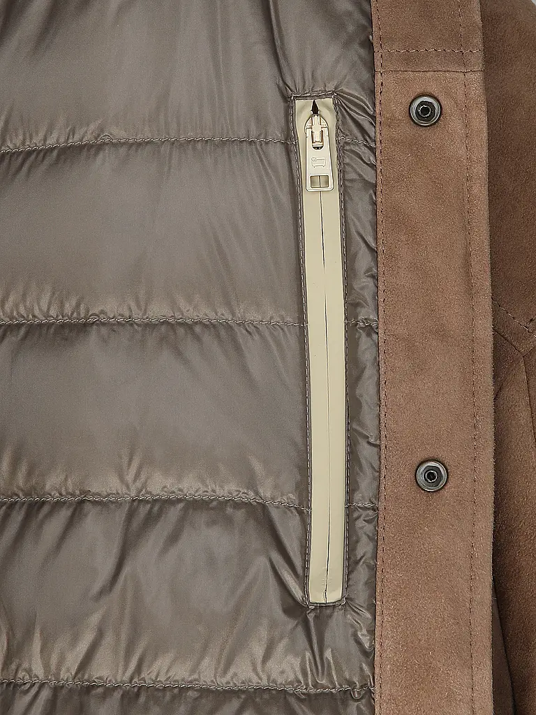 WOOLRICH | Lederjacke ALASKAN  | camel