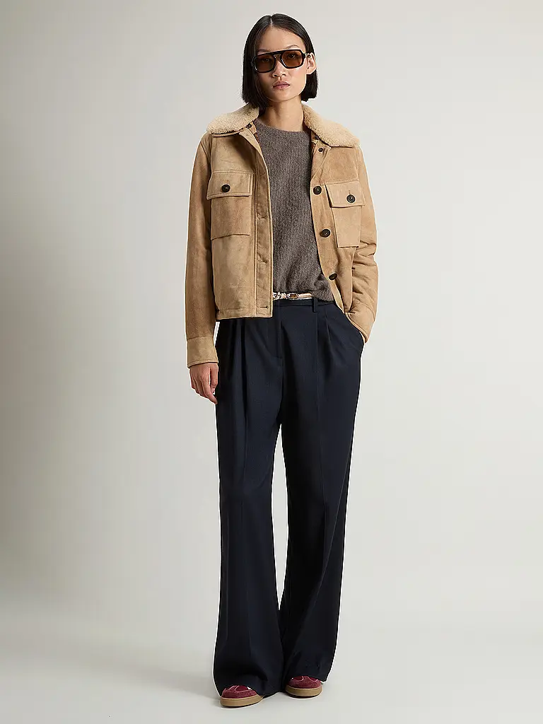 WOOLRICH | Lederjacke AMBER | beige