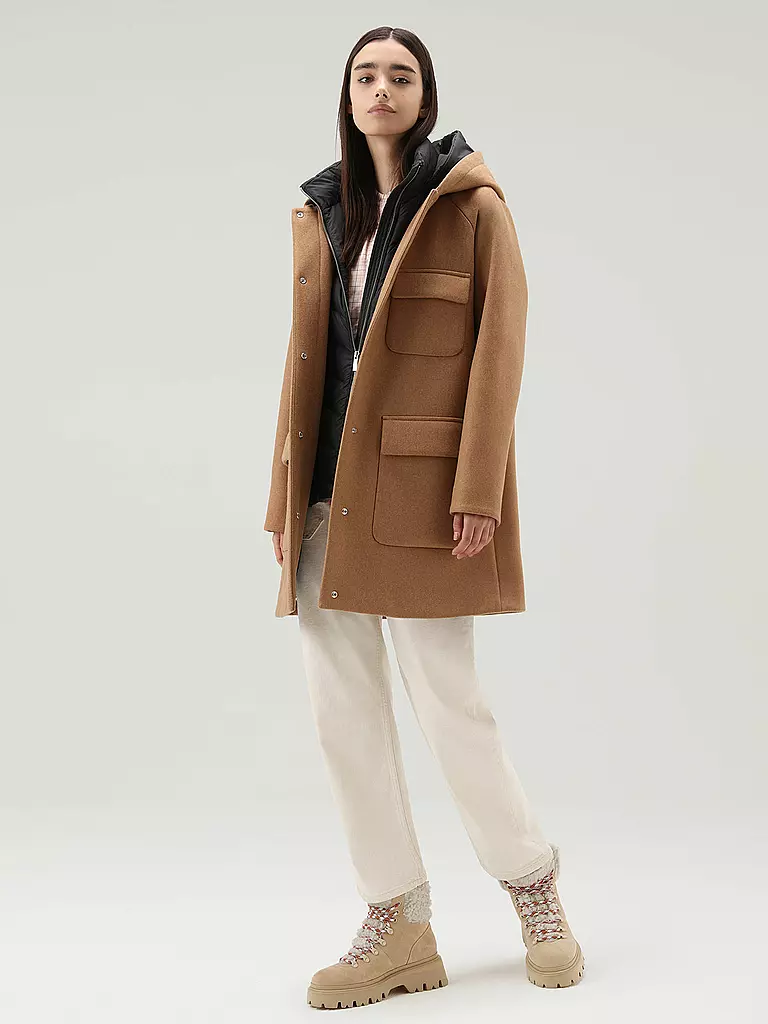 WOOLRICH | Wolljacke 2-in-1 | camel