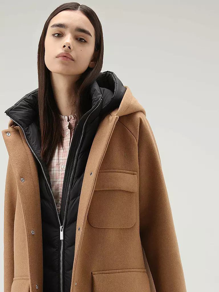 WOOLRICH | Wolljacke 2-in-1 | camel