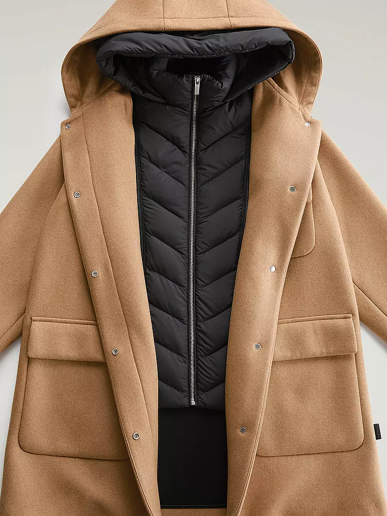 WOOLRICH | Wolljacke 2-in-1 | camel