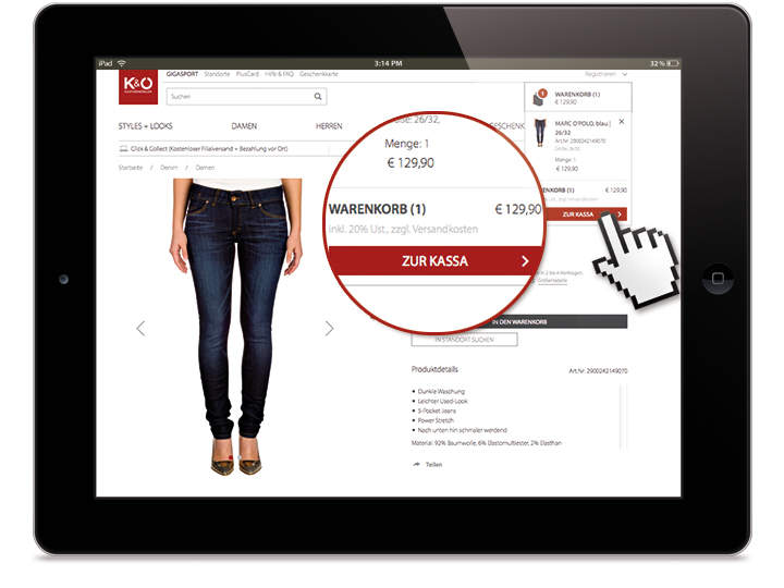 Click & Collect Click & Collect - kostenloser Filialversand und Bezahlung vor Ort