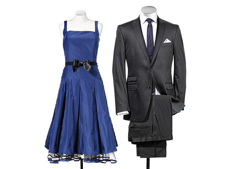 Sommerredoute – Das Cocktailkleid SWING Kleid und ROY ROBSON Anzug