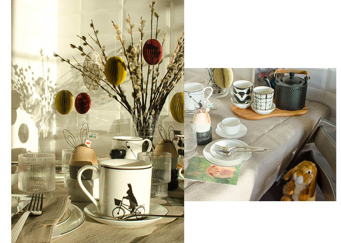 ostern_stoffhase Die wunderschöne Tischdekoration finden Sie im HOME bei "Schenken & Dekorieren" im 1. Stockwerk