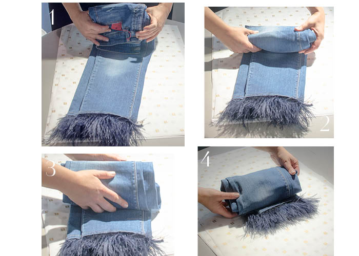 Sabina_Jeans Auch das Rollen kann Knitterfalten verhindern.