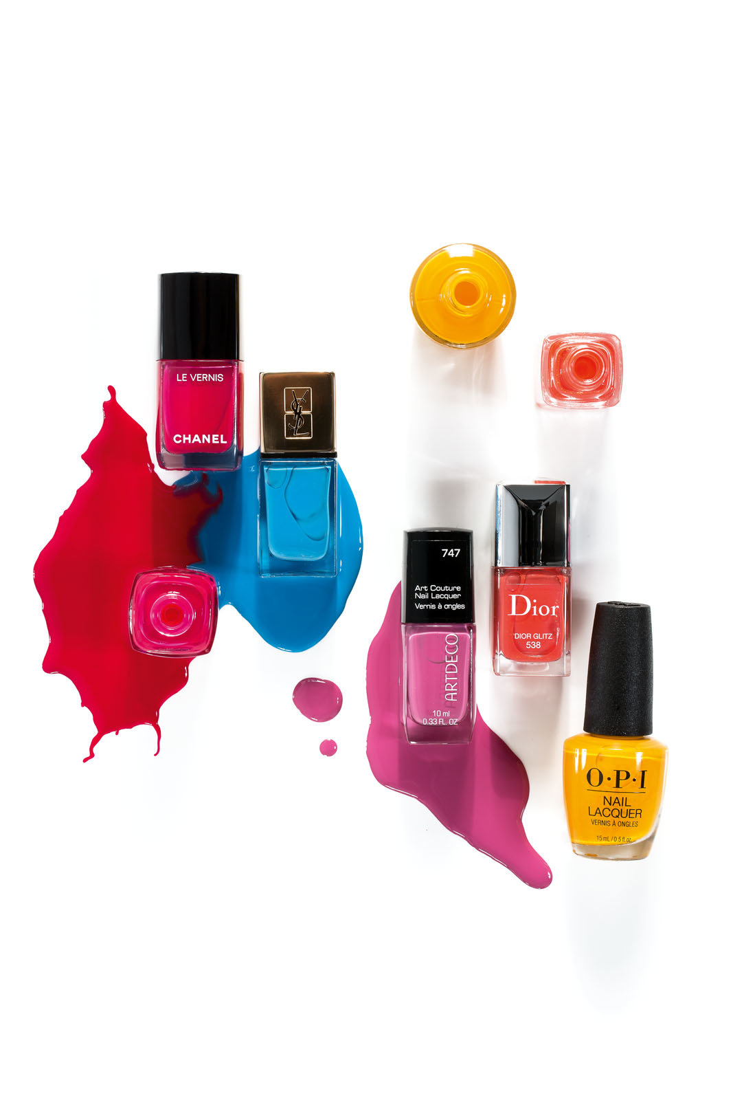 _W__3264_hires_fin 1 Le Vernis 506 von Chanel um € 25,95 *. 2 La Laque Couture 96 von Yves Saint Laurent um € 25,95. 3 Art Couture Nail Lacquer 747 von Artdeco um € 8,95 *. 4 Addict Lacquer Plump Nr. 538 von Dior um € 36,95 *. 5 Nagellack 23 von OPI um € 16,– *. * online nicht verfügbar