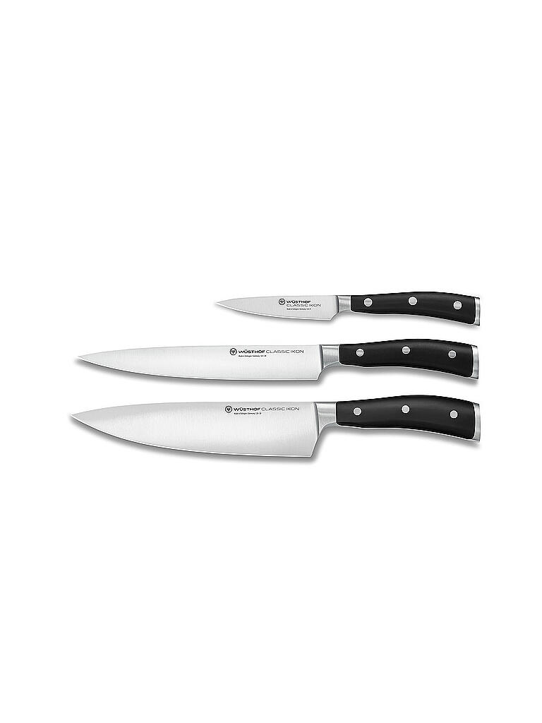WUESTHOF | Messerset 3tlg. Classic Ikon Schwarz | schwarz