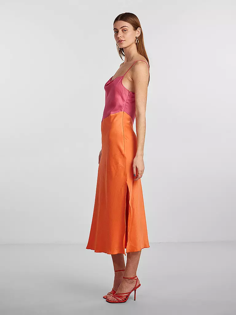 YAS | Midikleid YASDOTTEABLOCK | rosa
