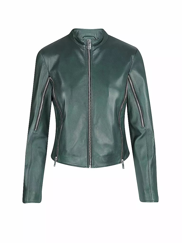 YPS | Lederjacke LANA SOFT ZIP | grün