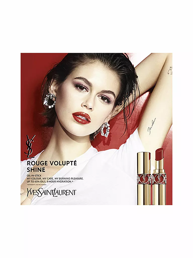 YVES SAINT LAURENT | Lippenstift - Rouge Volupte Shine ( 127 Rouge Studio )  | rot