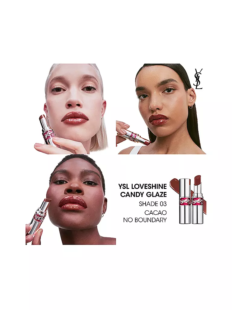 YVES SAINT LAURENT | Loveshine Candy Glaze Lipgloss-Stick (3 Cacao No Doundary) | camel