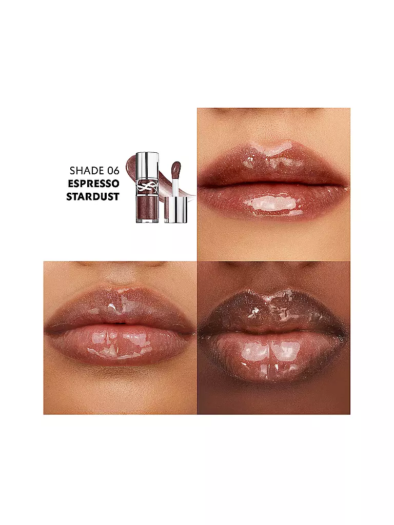 YVES SAINT LAURENT | Loveshine Plumping Lip Oil Gloss (6 Espresso Stardust) | dunkelrot