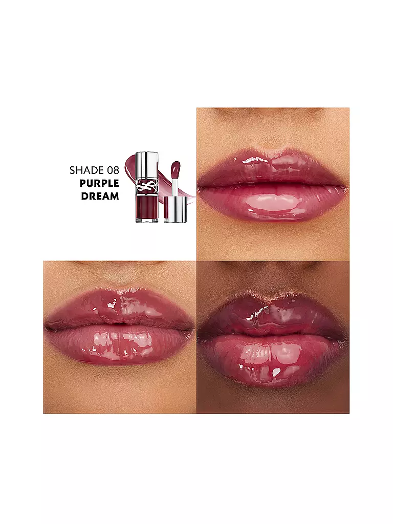 YVES SAINT LAURENT | Loveshine Plumping Lip Oil Gloss (8 Purple Dream) | dunkelrot