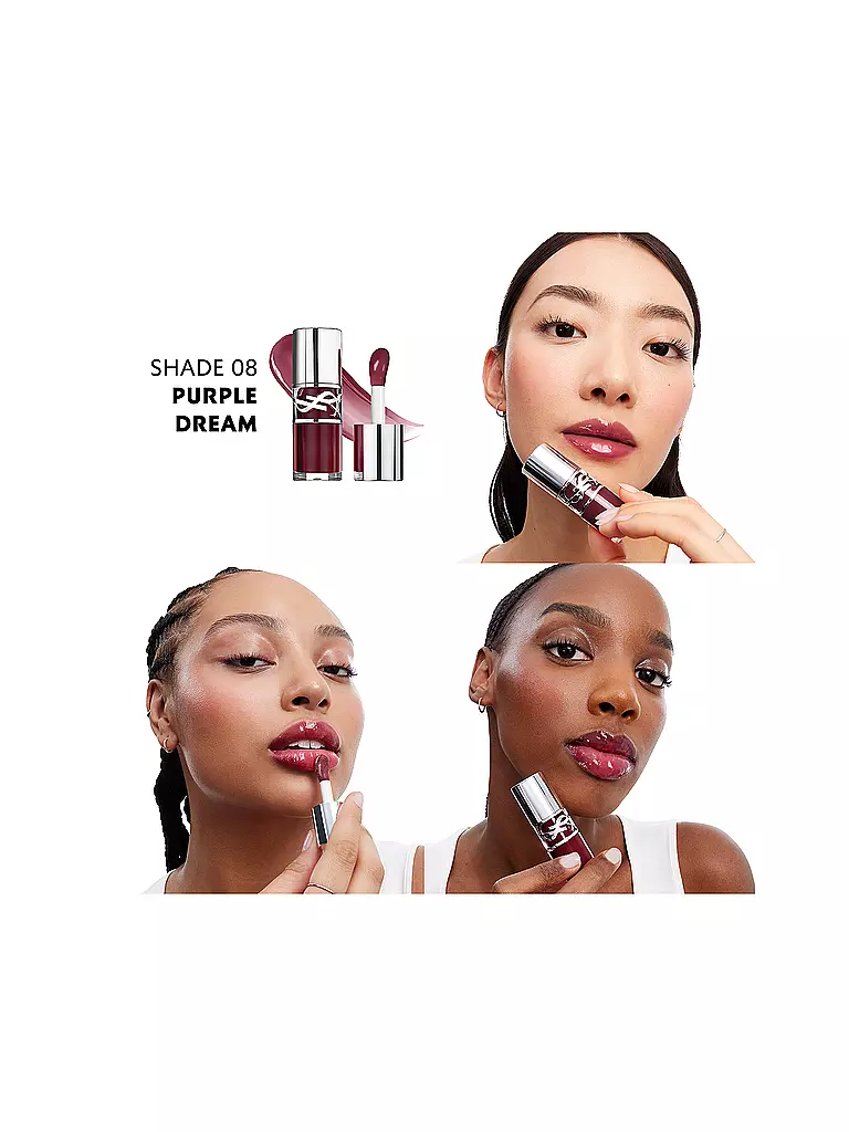 YVES SAINT LAURENT | Loveshine Plumping Lip Oil Gloss (8 Purple Dream) | dunkelrot
