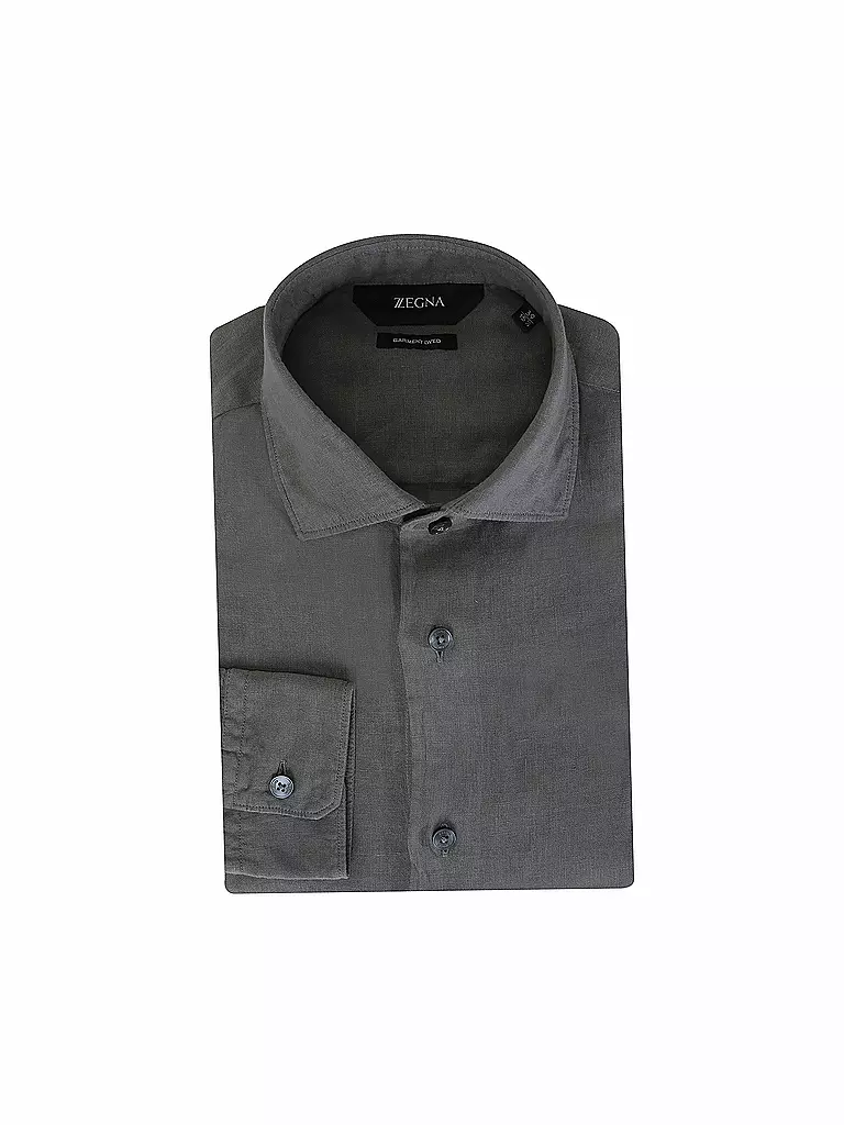 Z-ZEGNA | Leinenhemd Regular Fit  | grün