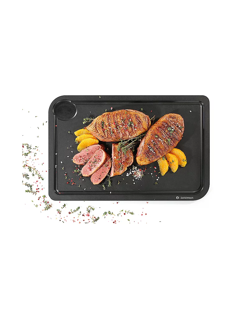 ZASSENHAUS COMFORT PLUS - Planche à découper 42×27,5×0,9cm noir