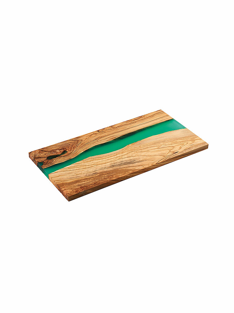 ZASSENHAUS Servierbrett Olive 45x22cm Braun/Gruen braun