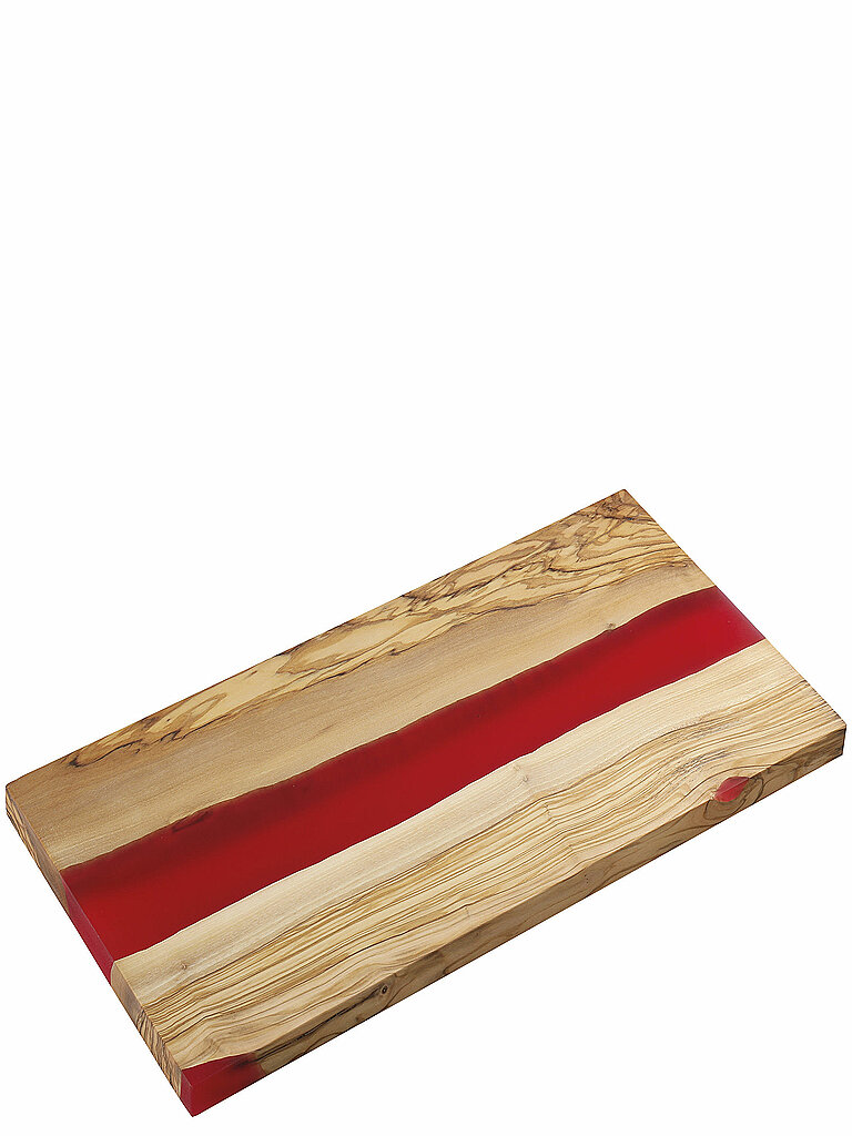 ZASSENHAUS Servierbrett Olive 45x22cm Braun/Rot braun