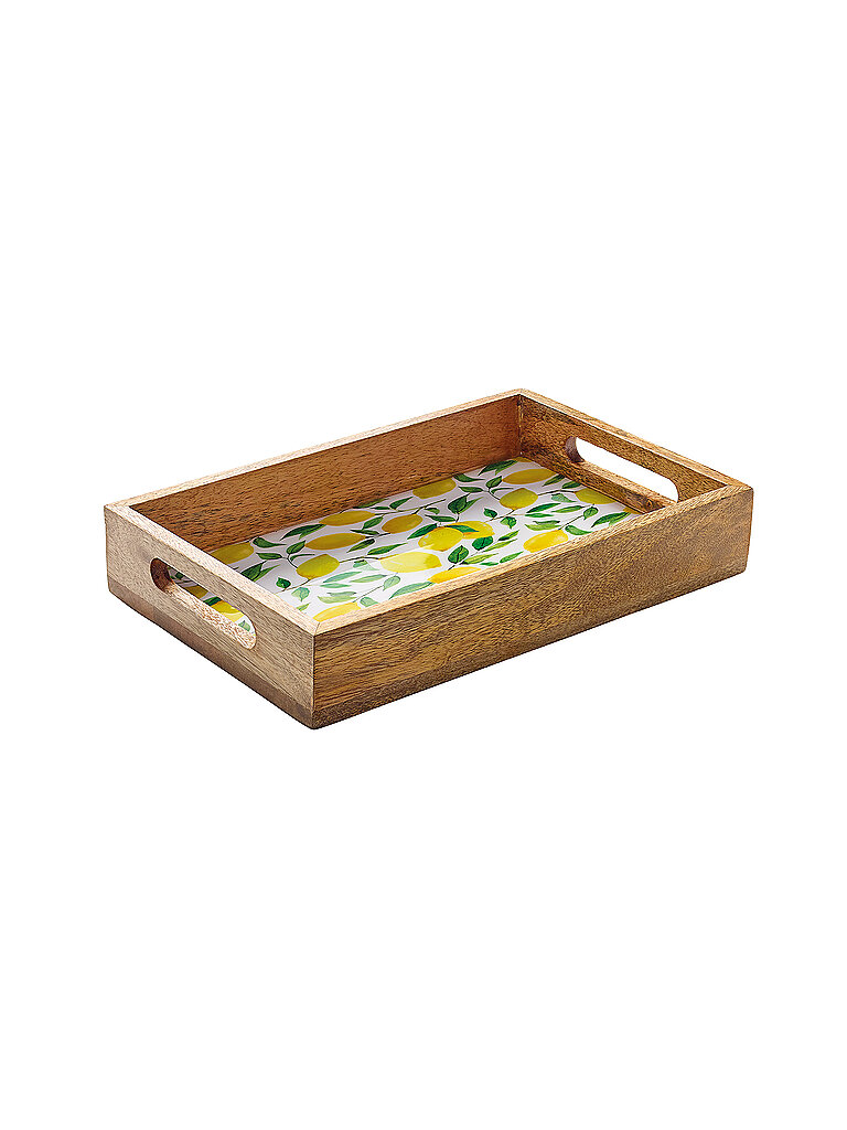 ZASSENHAUS Tablett 30x20cm LEMON MANGO Gelb/Gruen bunt