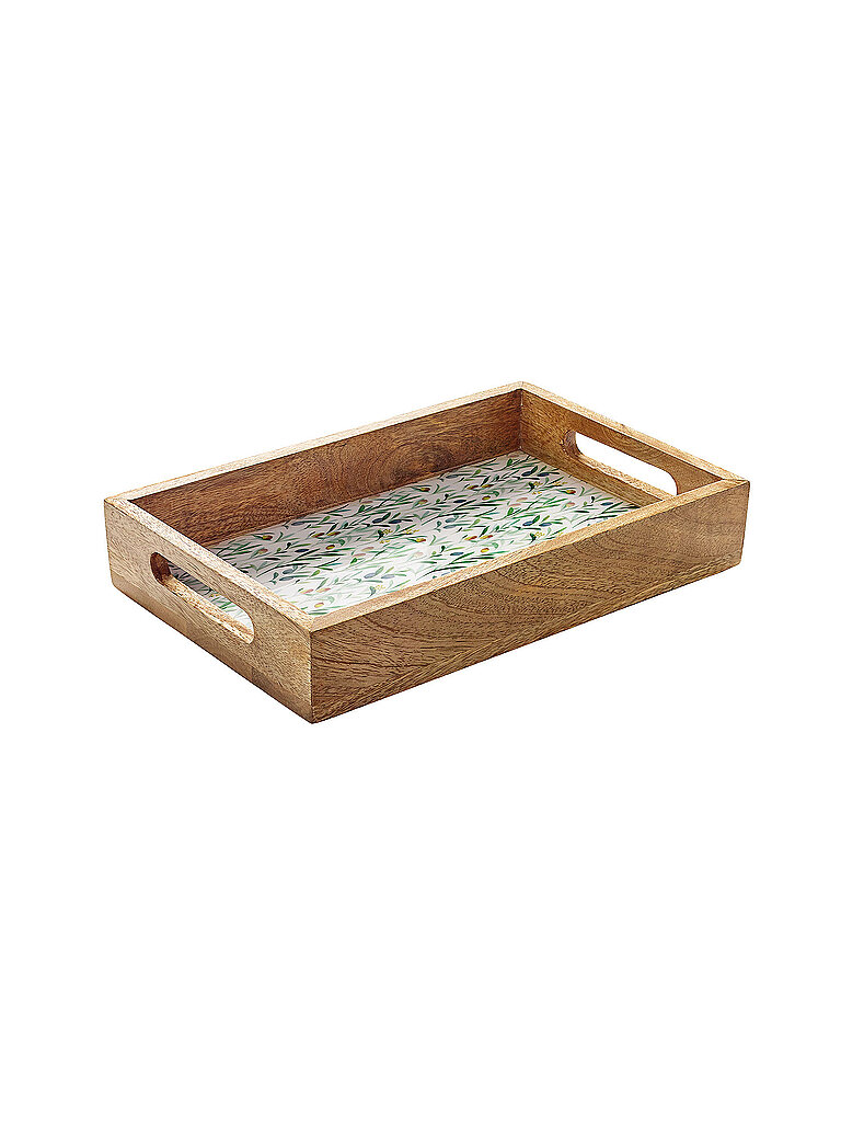 ZASSENHAUS Tablett 30x20cm OLIVE MANGO Gelb/Gruen bunt
