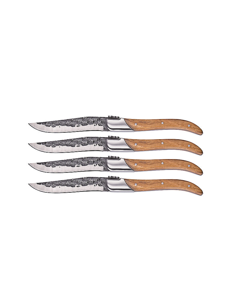 ZASSENHAUS Steakmesser BULL 4er-Set Olivenholz braun