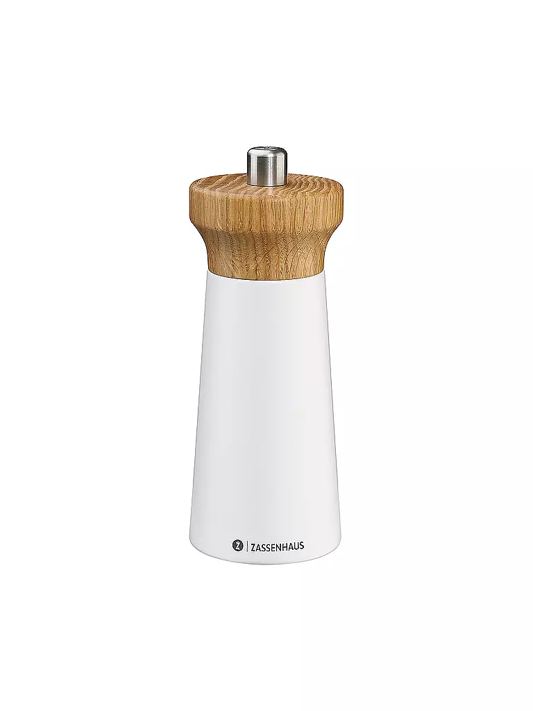 ZASSENHAUS | Salzmühle WESTERLAND 14cm Eiche / Weiss | weiss