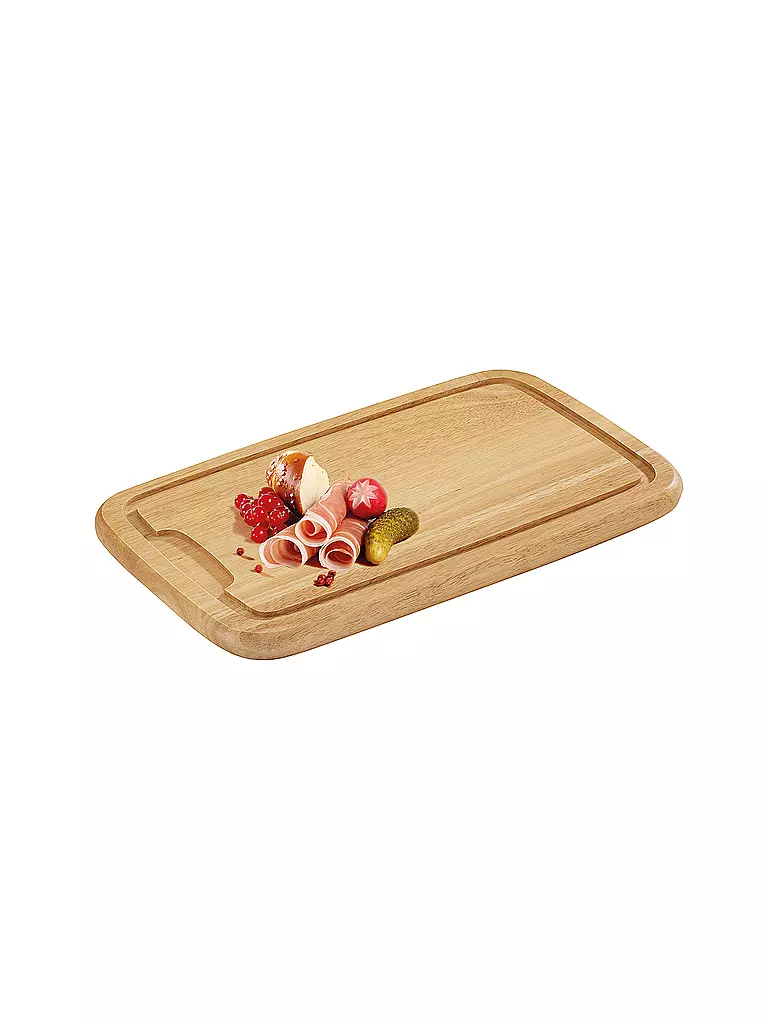 ZASSENHAUS | Tranchierbrett Gummibaum 36x23cm | beige