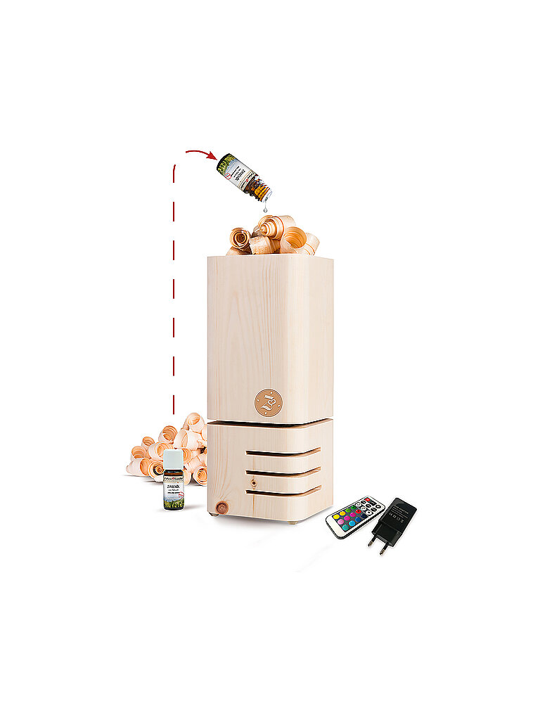 ZIRBENFAMILIE Original Zirben-Raumlüfter mit Zirbenöl 10ml beige