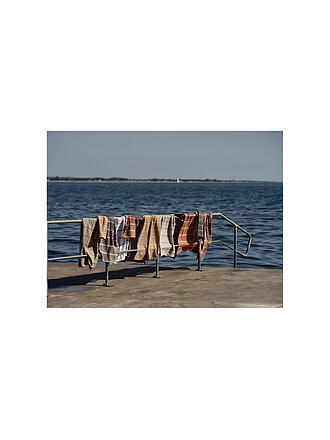 ZONE DENMARK | Handtuch SAUNA 50x100cm Olive Green/Taupe Blue Flog 