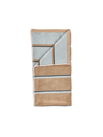 ZONE DENMARK | Duschtuch SAUNA 70x140cm Camel/Ice Blue/Olive Green 