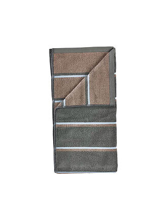 ZONE DENMARK | Duschtuch SAUNA 70x140cm Olive Green/Taupe Blue Flog 