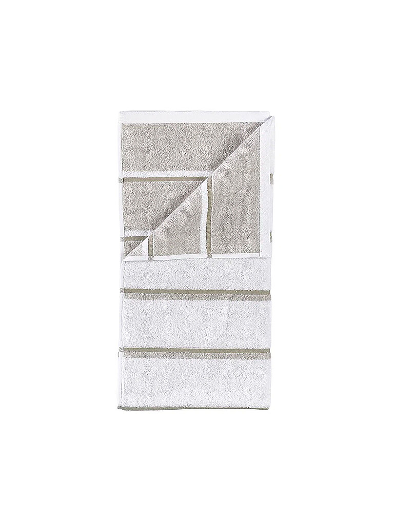ZONE DENMARK Duschtuch SAUNA 70x140cm White/Soft Grey/Eucalyptus weiss