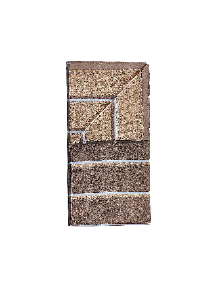 ZONE DENMARK Duschtuch SAUNA 70x140cm Taupe/CamelskyBlue braun