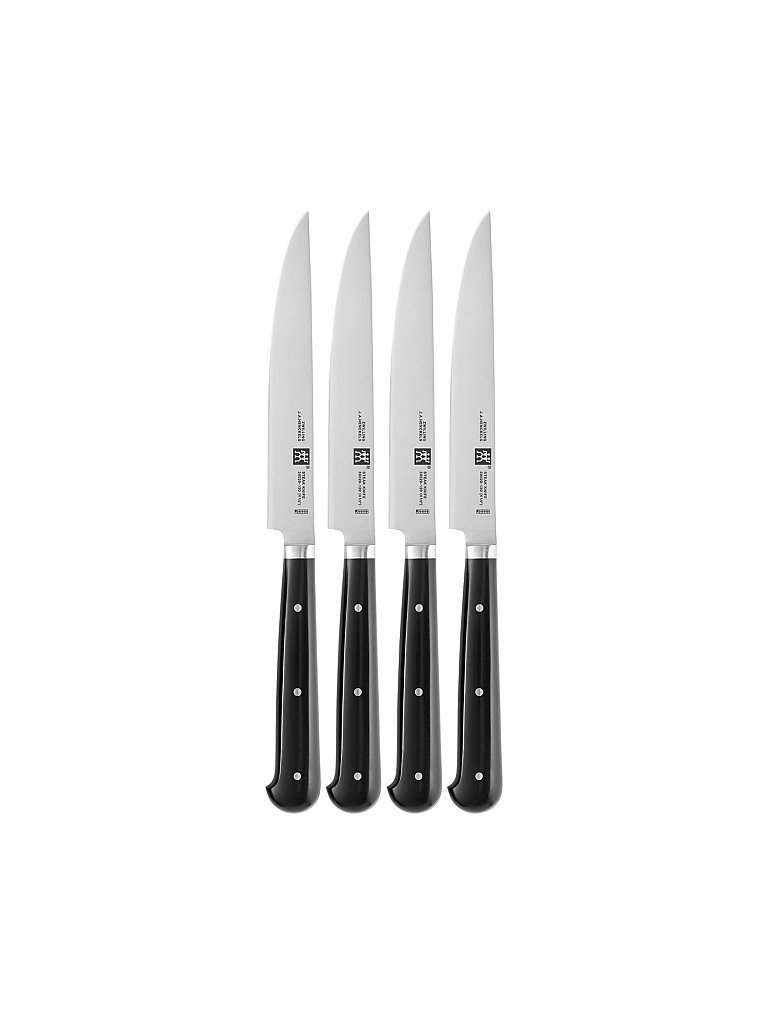 ZWILLING Set de couteaux à steak 4 pièces noir