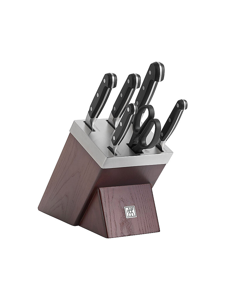 ZWILLING Selbstschärfender Messerblock 7tlg ZWILLING® Pro Esche braun – ZWILLING