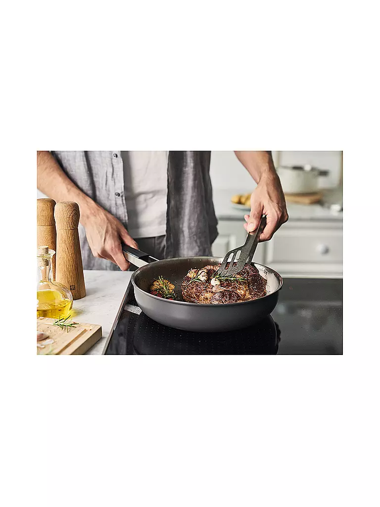 ZWILLING | Bratpfanne 24cm PURE Antihaft Grau | dunkelgrün