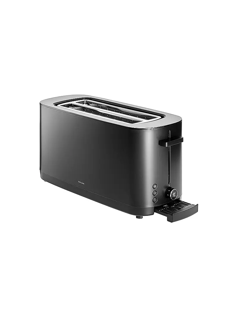 ZWILLING ENFINIGY® Toaster 4 Scheiben Edelstahl 2 Schlitze lang Schwarz schwarz