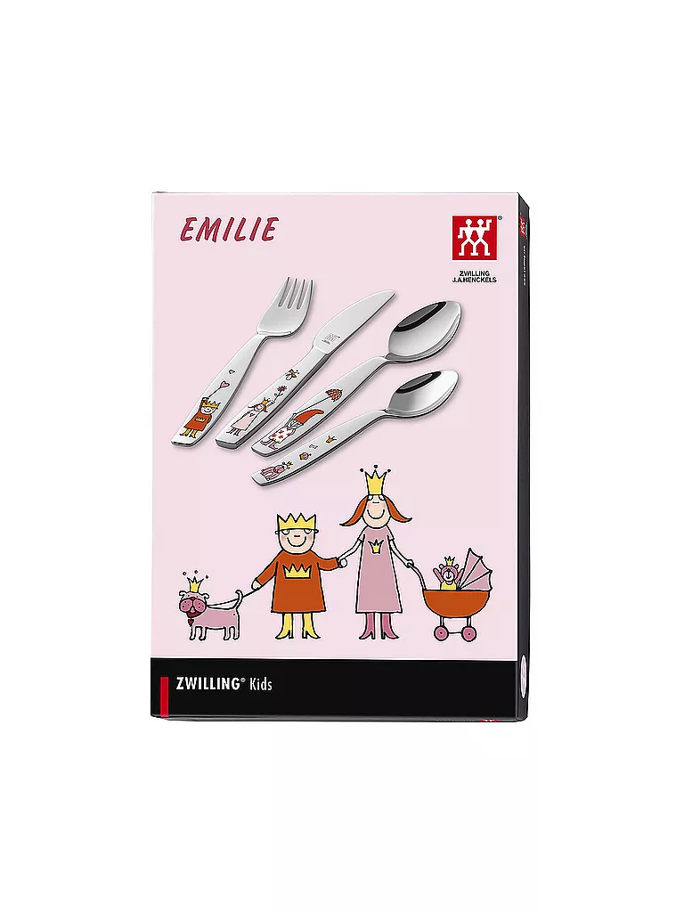 ZWILLING | Kinderbesteck Set 4tlg Emilie poliert | silber