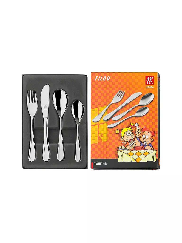 ZWILLING | Kinderbesteck Set 4tlg Filou poliert | silber