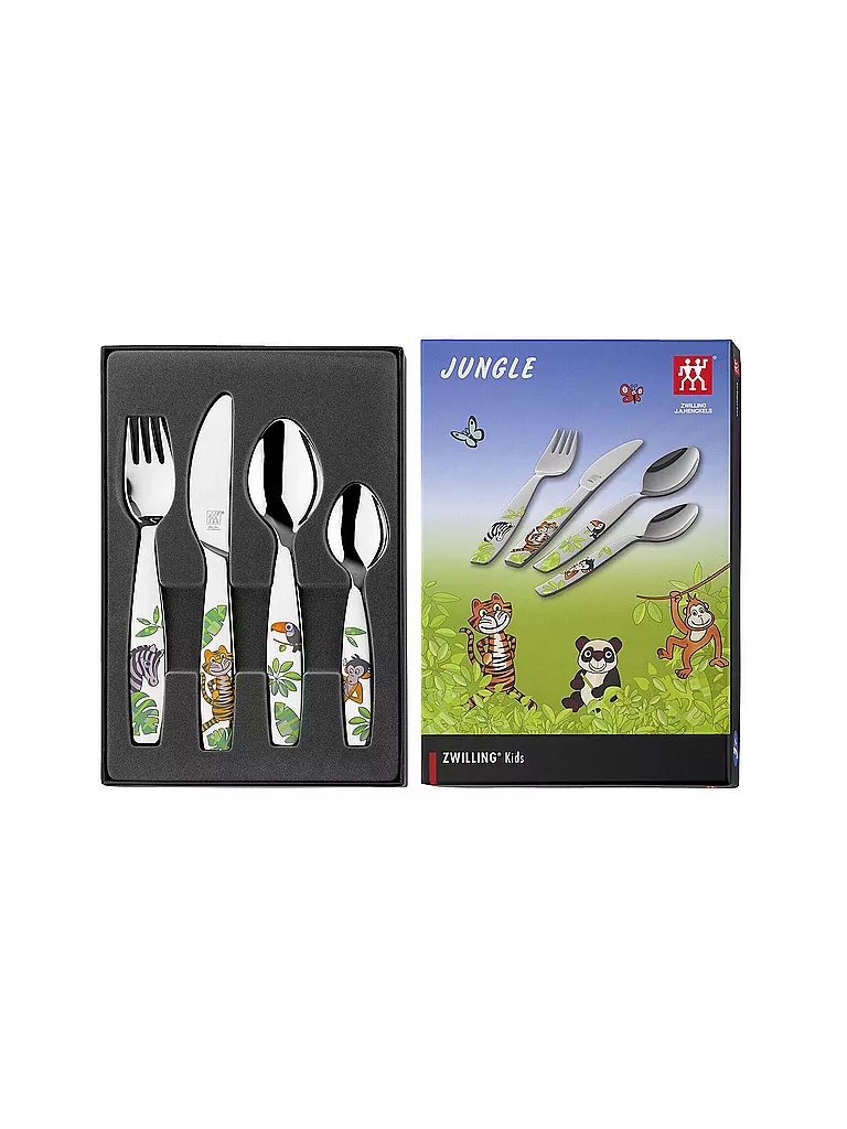 ZWILLING | Kinderbesteck Set 4tlg Jungle poliert | silber