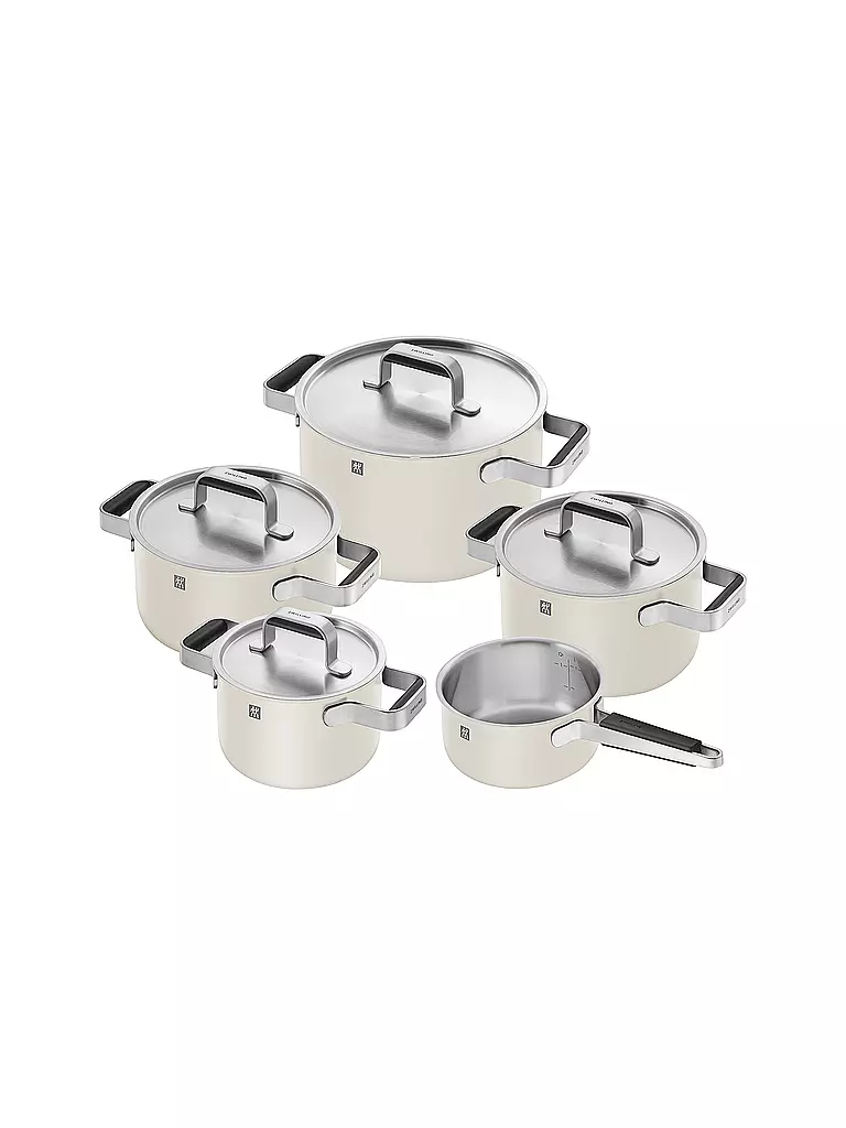 ZWILLING | Kochgeschirr - Set 5tlg. PURE Edelstahl / Elfenbein  | creme