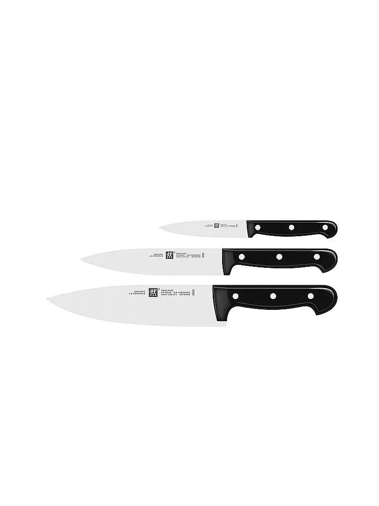 ZWILLING | Messer Set 3-tlg. TWIN-CHEF Schwarz | schwarz