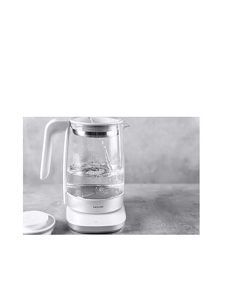 ZWILLING | Wasserkocher mit Teeeinsatz 1,7l Glas / Weiss | weiss